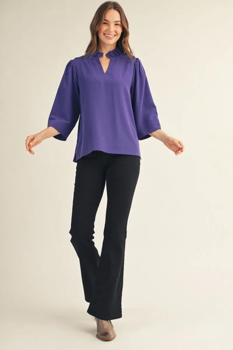 Touch of Flair Top - Purple