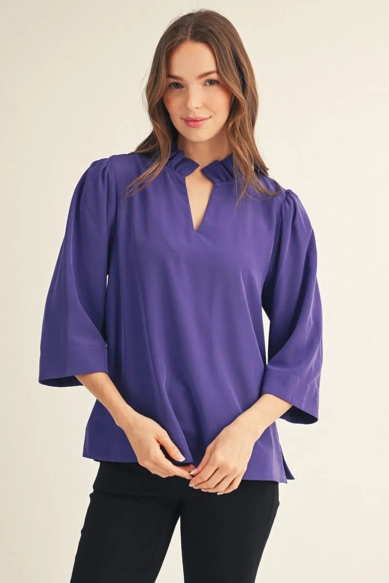 Touch of Flair Top - Purple