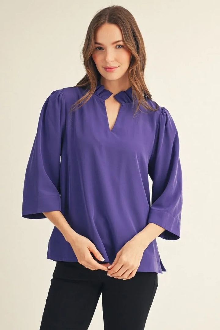 Touch of Flair Top - Purple