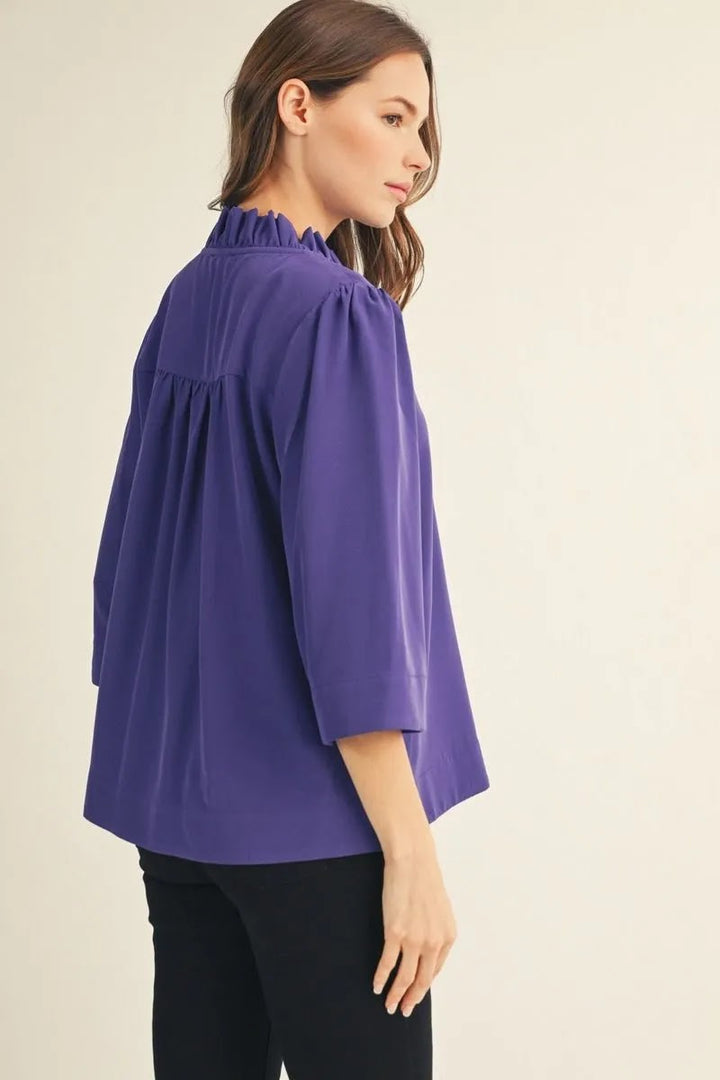 Touch of Flair Top - Purple