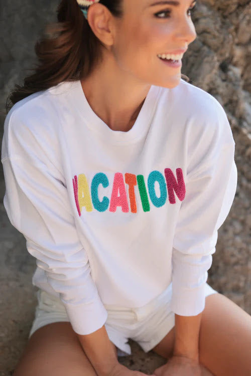 Vacation Sweatshirt - White