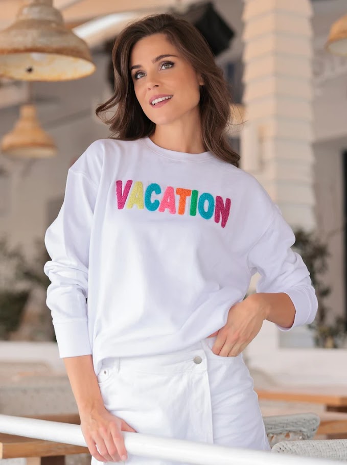 Vacation Sweatshirt - White