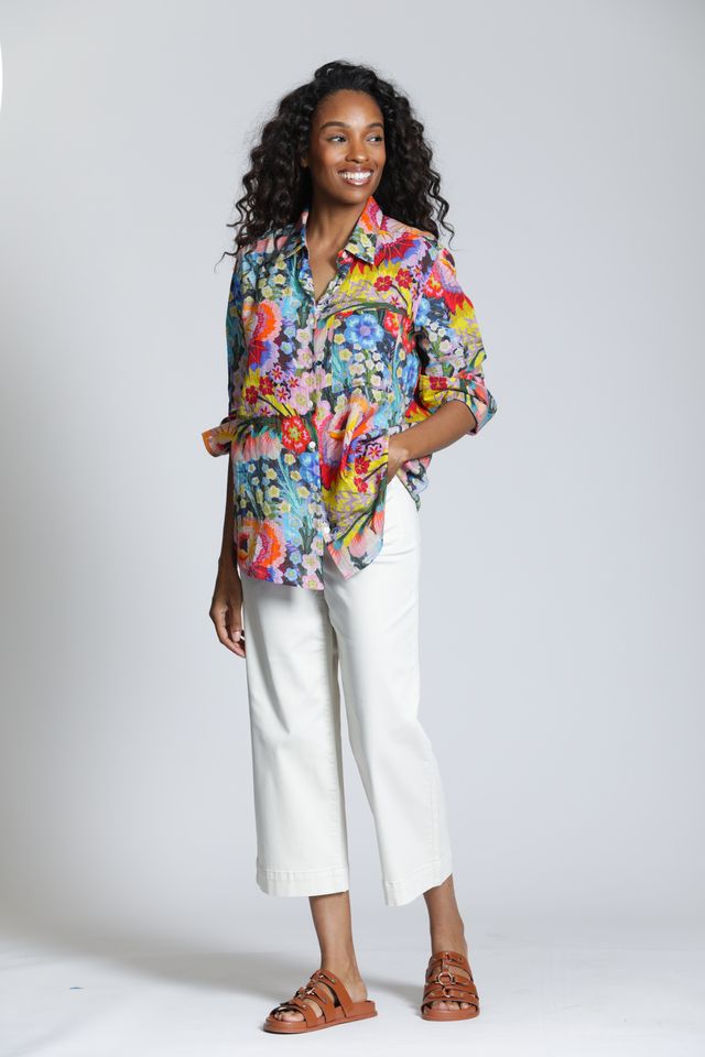 Boyfriend Shirt - Blue Multi