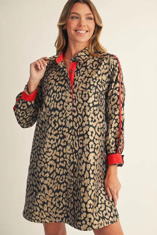 Sweet &amp; Sassy Dress - Red Animal