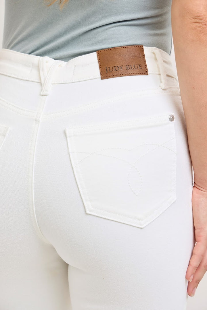 Judy Blue HR Straight Jean - White