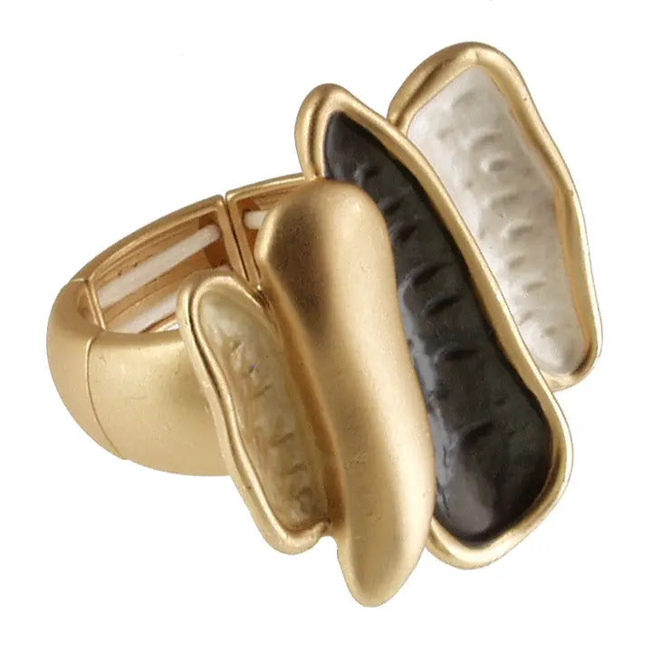 Earthscape Ring - Gold Grey