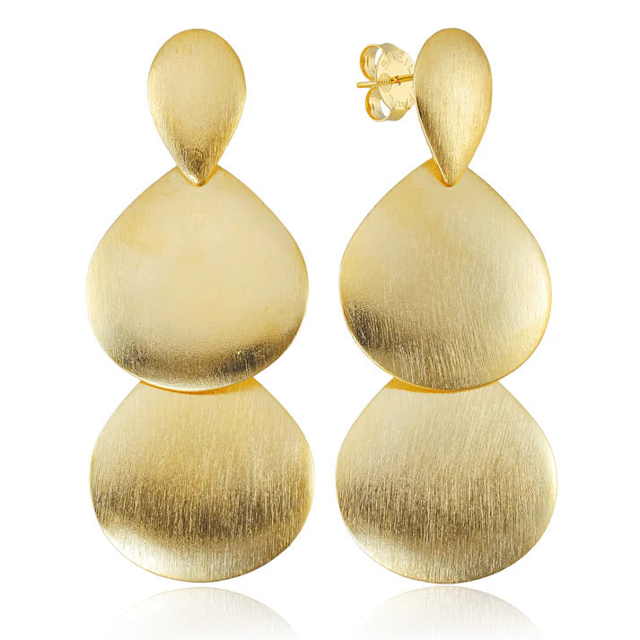 Melinda Earrings - Brushed Gold