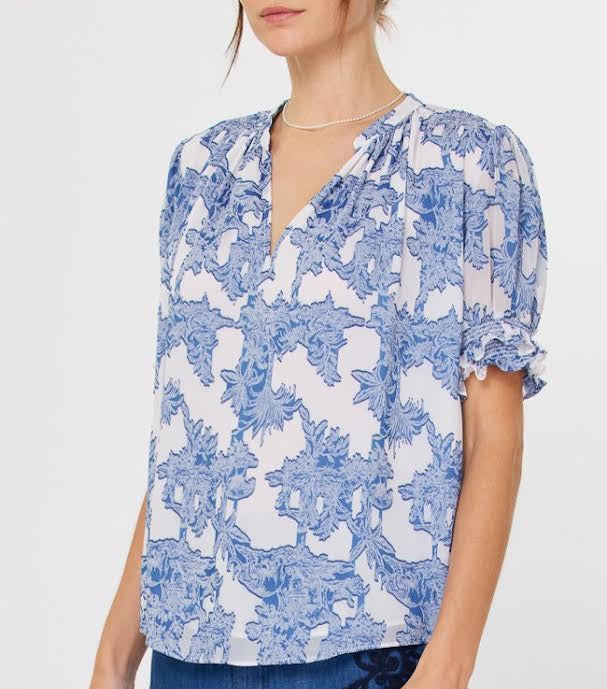 The Cleo Top - Denim Blue