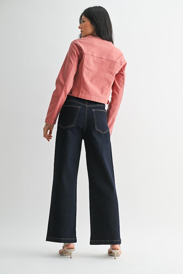 JUSTUSA Wide Leg Jean - Super Dark
