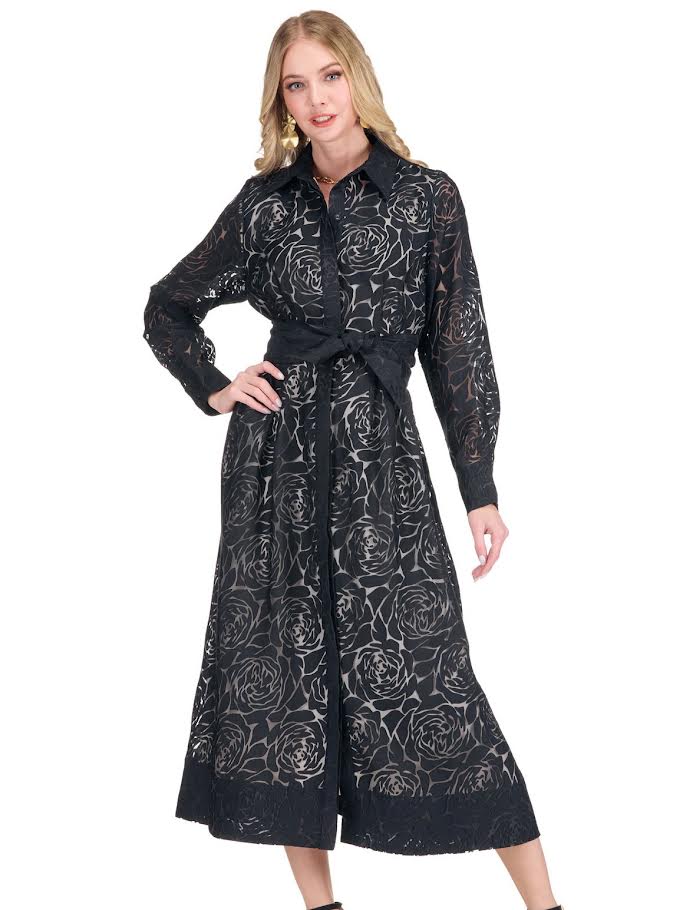 Lucy Shirt Dress - Black