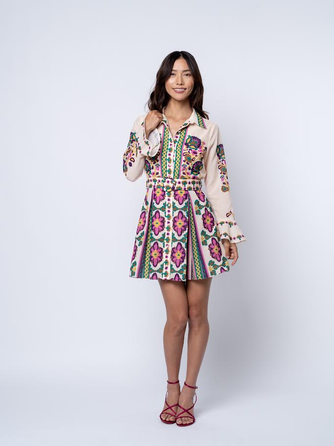 Kimberly Dress - Cream Multi