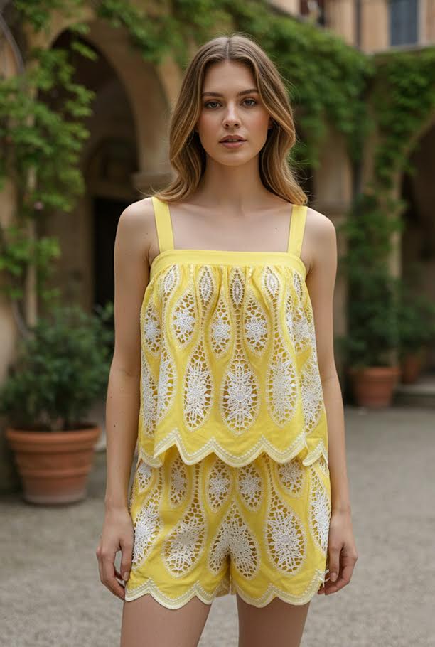 Gretchen Short Set - Yellow