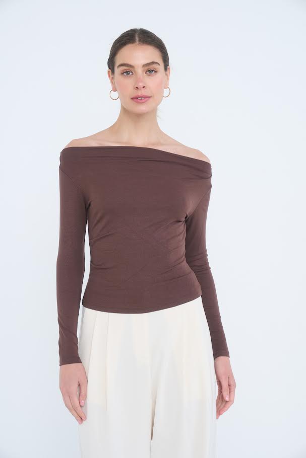 Brooke Knit Top - Brown