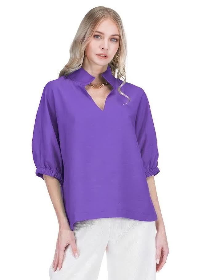 A Pop of Color Top - Purple