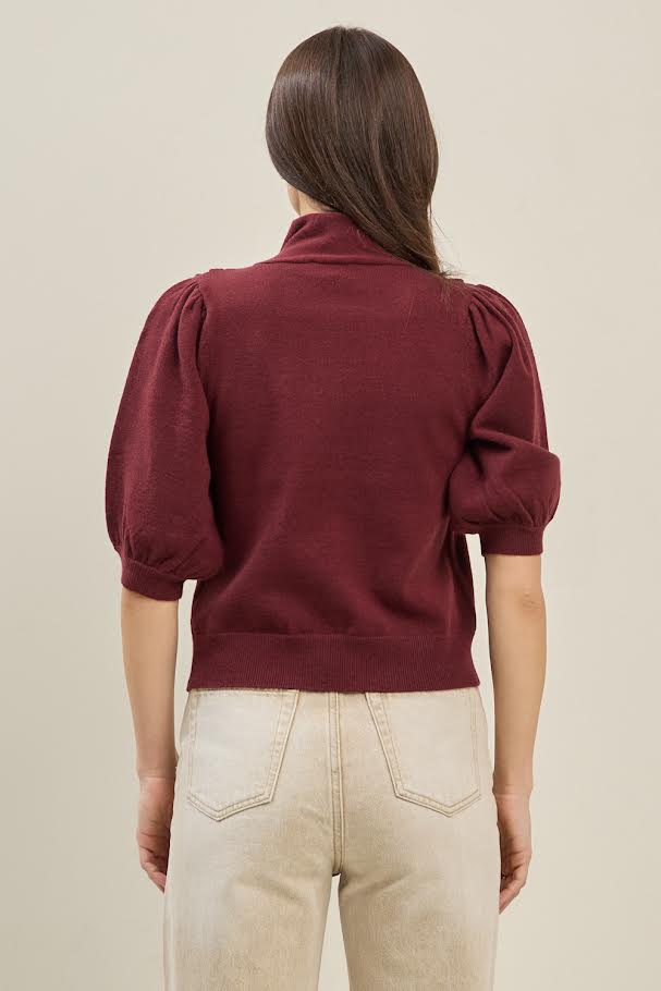 The Nina Sweater - Burgundy