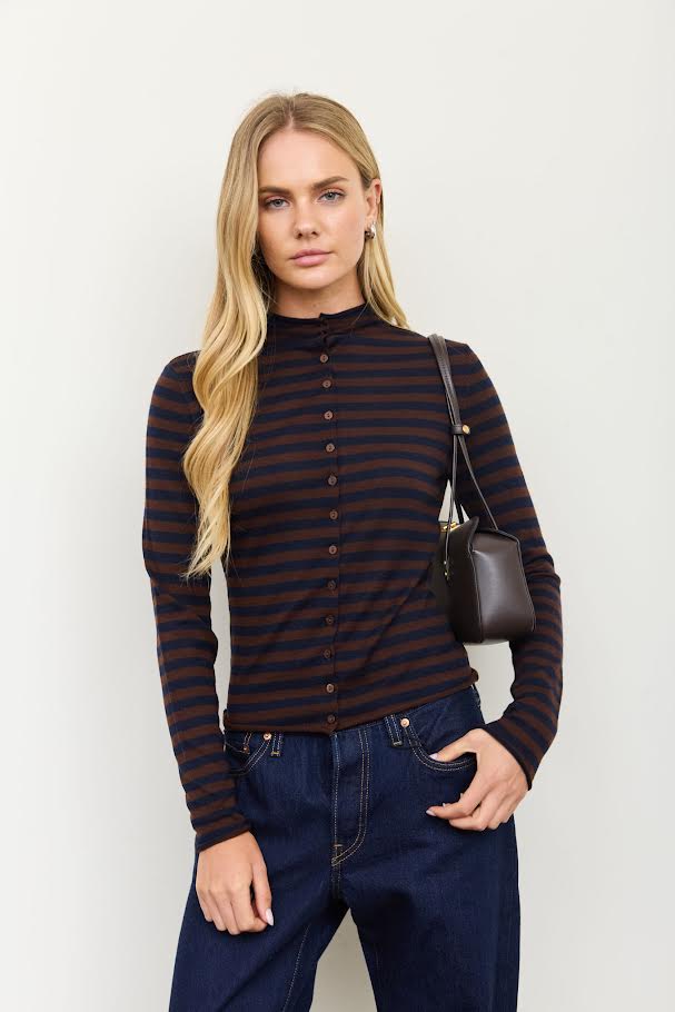 Francis Top - Brown stripe