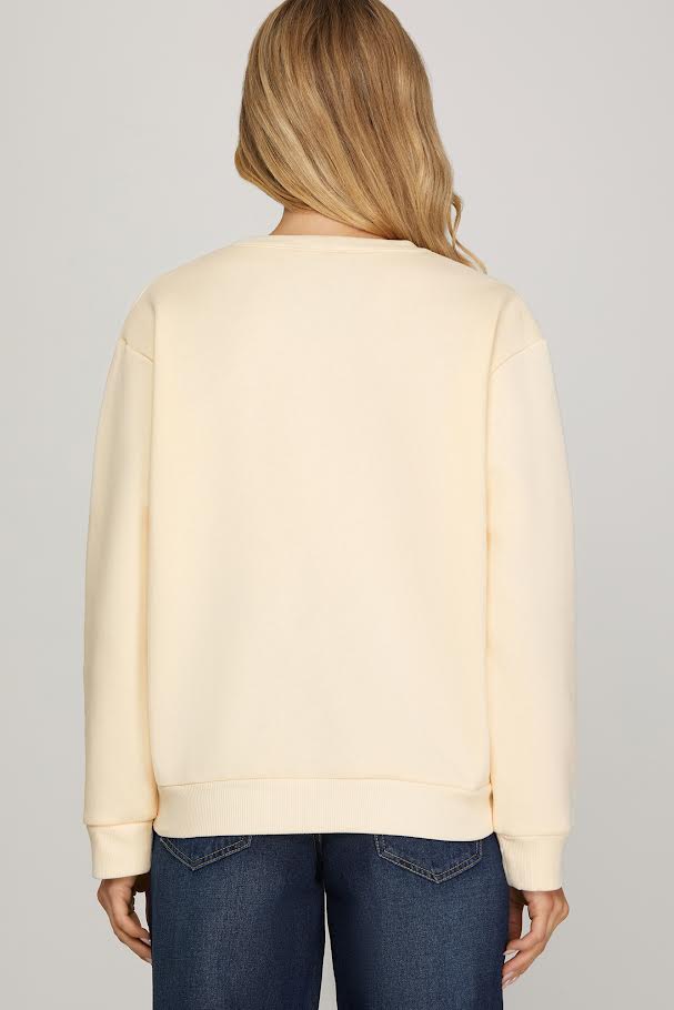 Reindeer Top - Cream