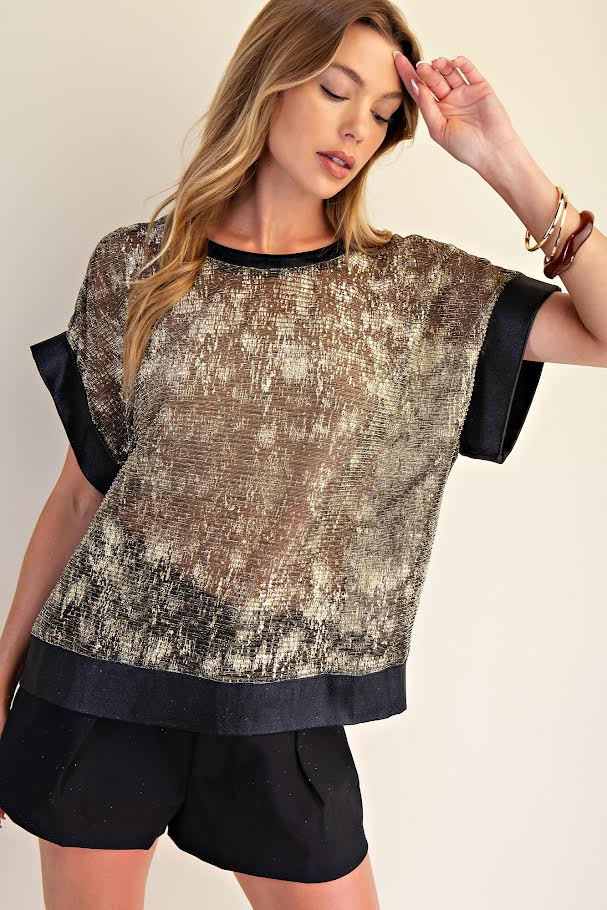 Shine Shell Top - Black