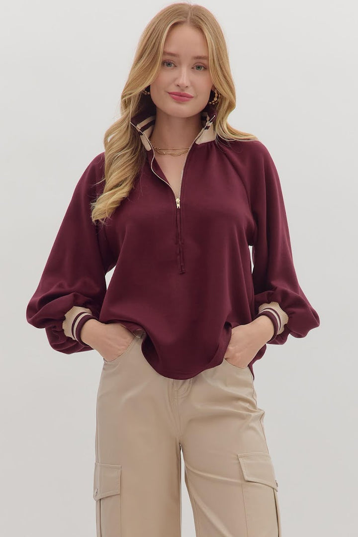 Wanda Top - Burgundy