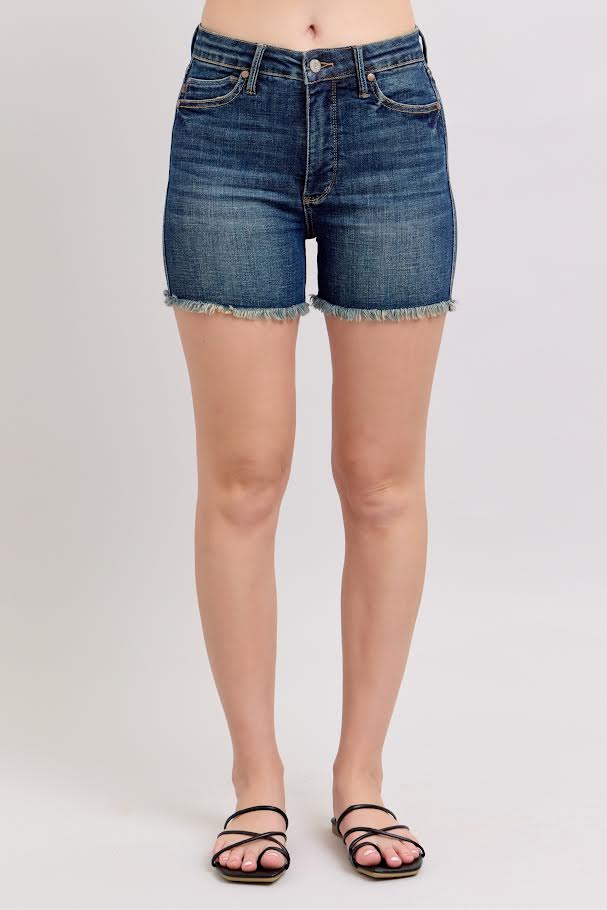 The Sasha Denim Shorts - Dark Wash