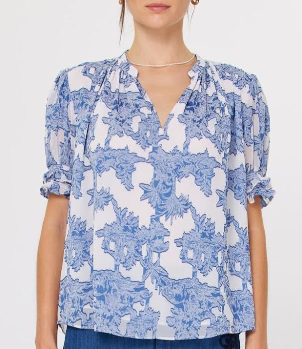 The Cleo Top - Denim Blue