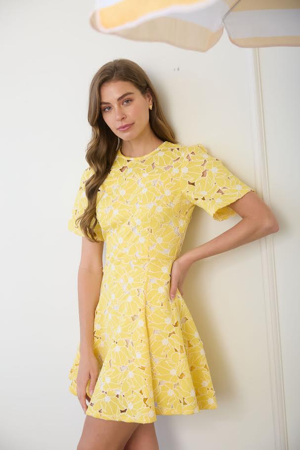 Picture Day Mini Dress - Yellow