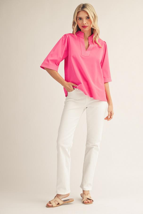 Cora Top - Neon Pink