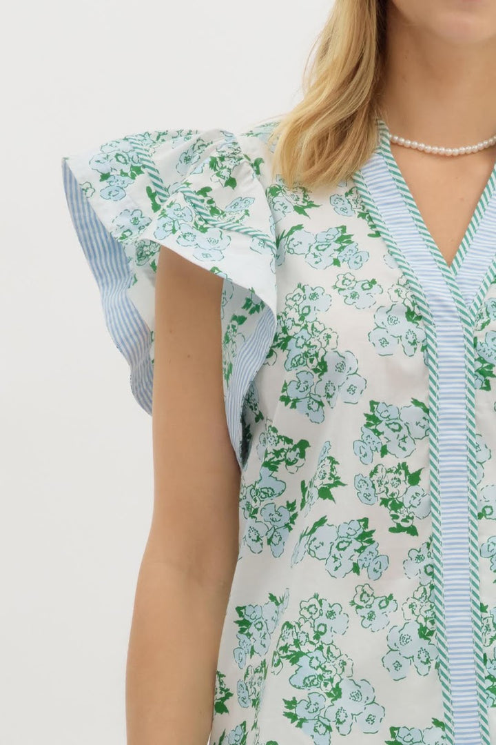 The Serafina Top - Blue
