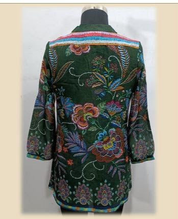 Fun Floral Tunic - Green