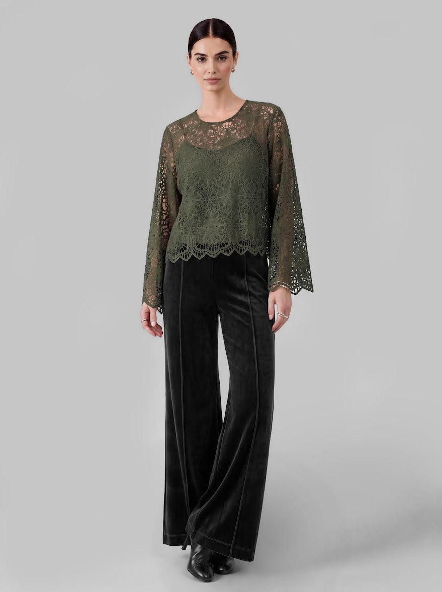 Rhea Lace Poncho - Olive