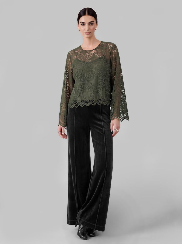 Rhea Lace Poncho - Olive