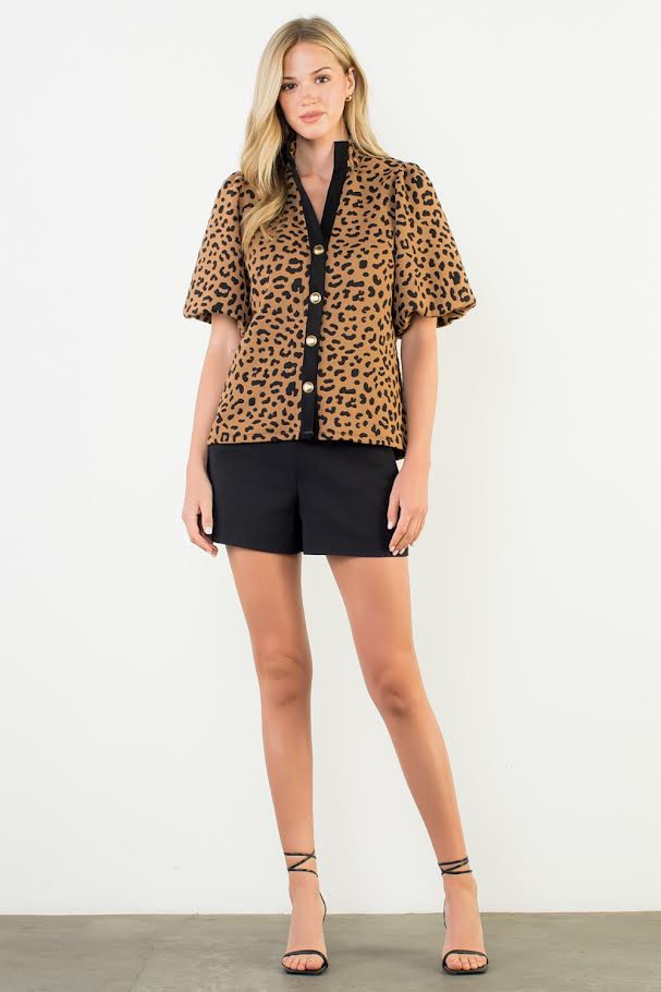 Cheetah Girl Top - Brown