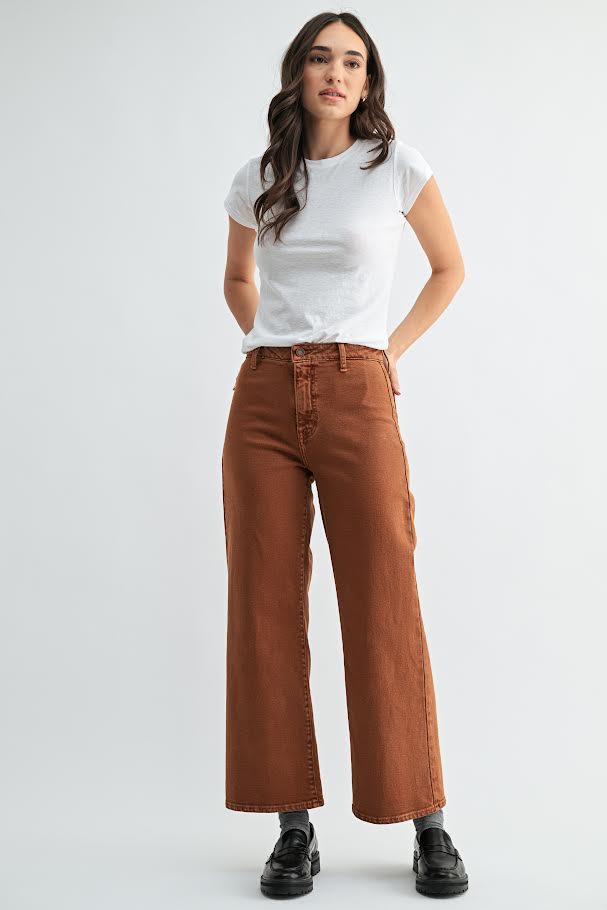 Evie Trouser Jeans - Rust