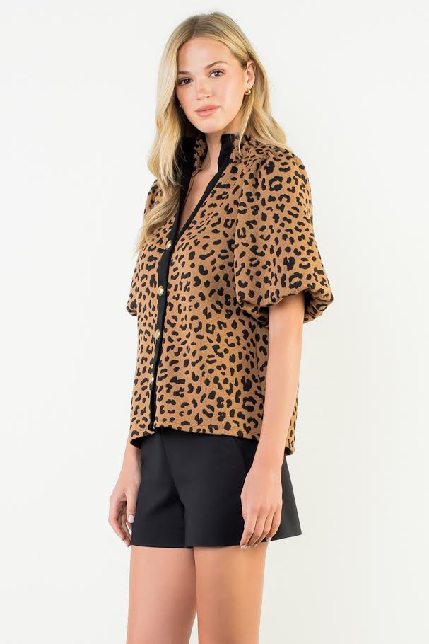 Cheetah Girl Top - Brown