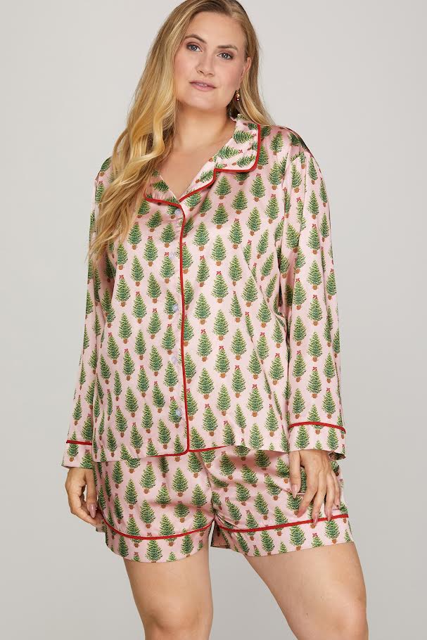 Pajama Short Set - Rose