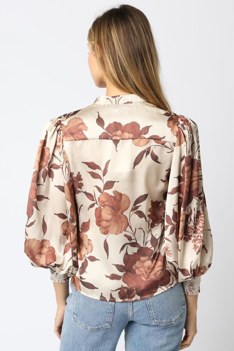 Yummy Blouse - Coffee Cream Brown