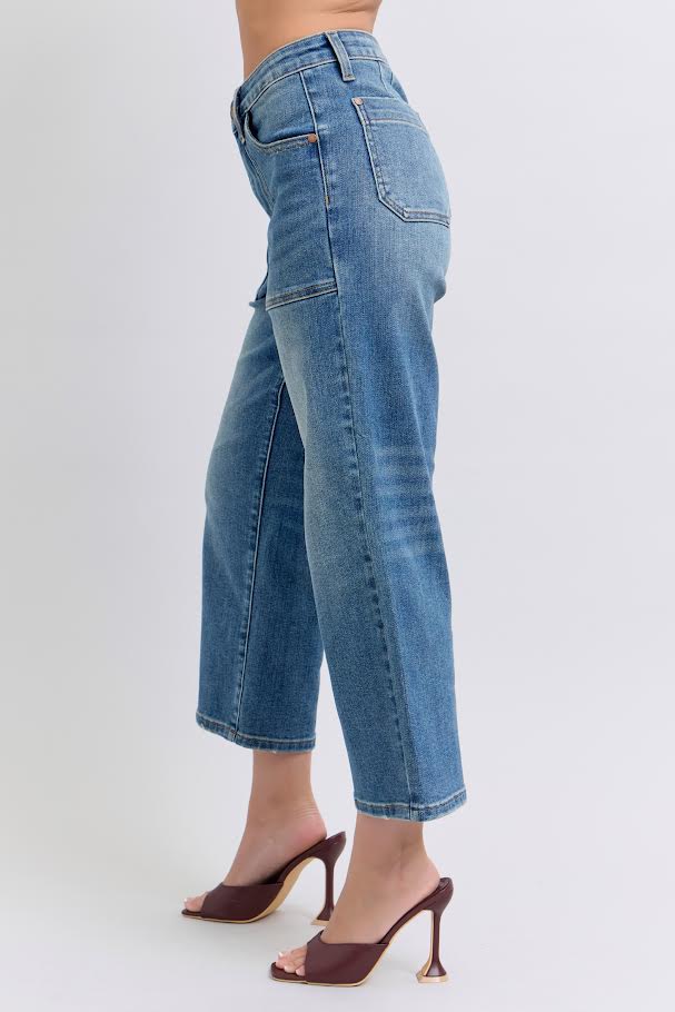 HW Utility Pocket Crop Jean - Medium Wash