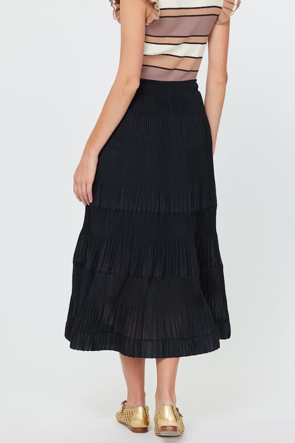 Rae Midi Skirt - Black