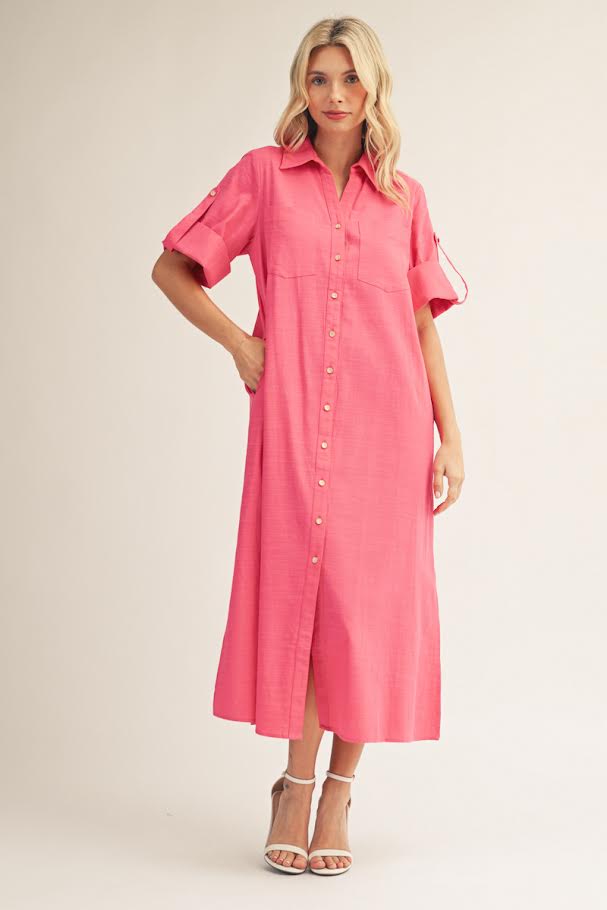 Annette Dress - Fuchsia