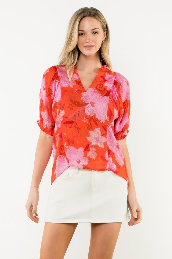 The Sasha Top - Radiant Red