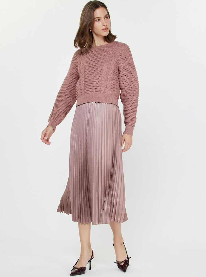 Perfect Dress & Sweater Set - Ash Rose