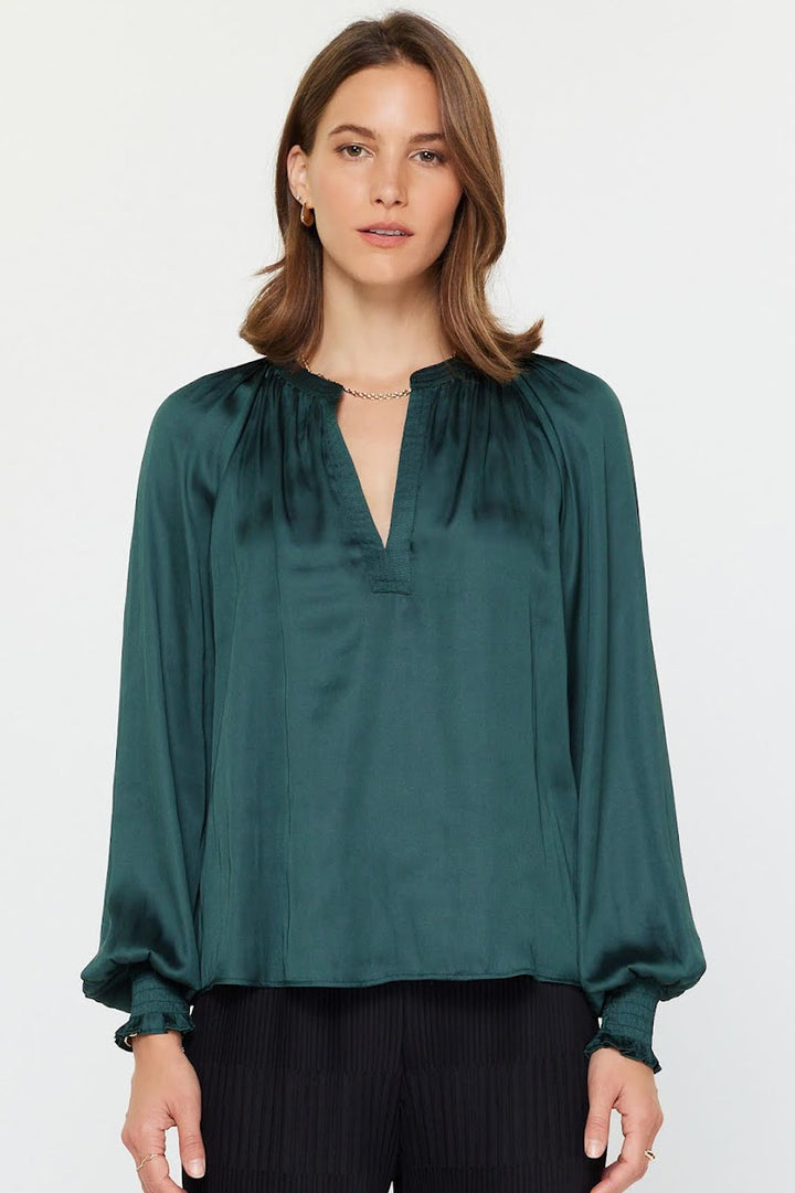 Victoria Blouse - Hunter Green