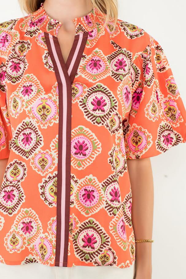 The Calista Top - Radiant Orange