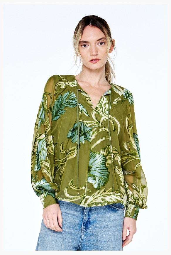 Gia Top - Green Multi