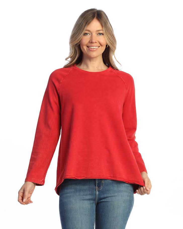 Mineral Wash Top - Scarlet