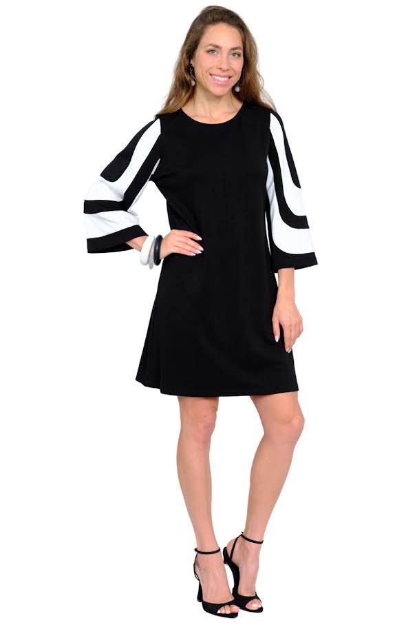 Denmark Dress - Black/White
