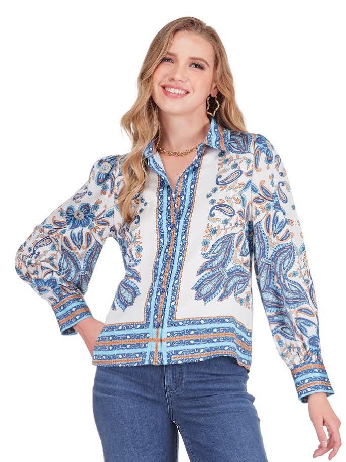 Liza Blouse - Blue Saffron