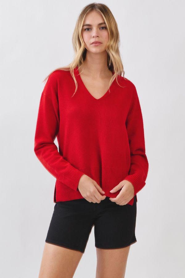 The Simone Sweater - Red