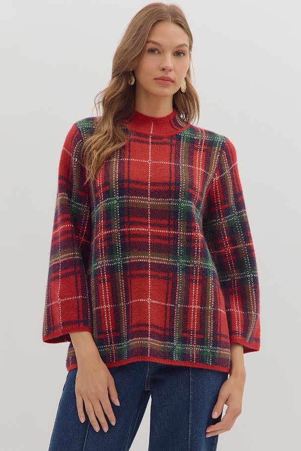 My Plaid Sweater - Red