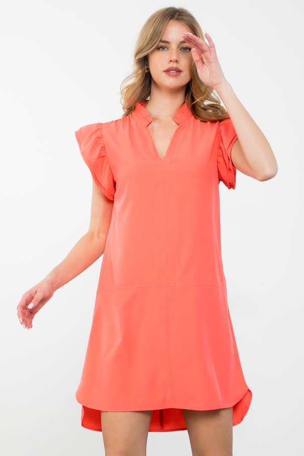 The Penny Dress - Coral